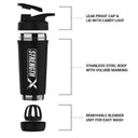 StrengthX Gym Shaker - Stainless Steel