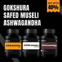 Gokshura + Safed + Ashwagandha