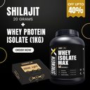 Whey Protein Isolate (1kg) + Shilajit (20gm)